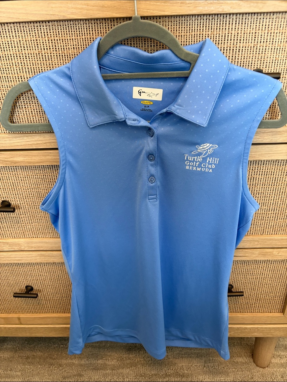 Turtle Hill Golf Club Bermuda Blue Sleeveless Polo